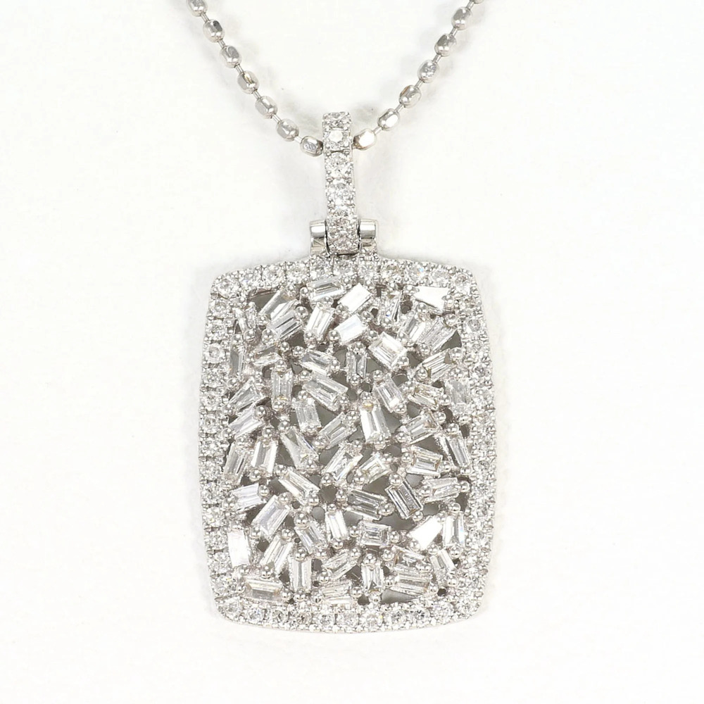 VINTAGE 18k Silver Diamond Necklace